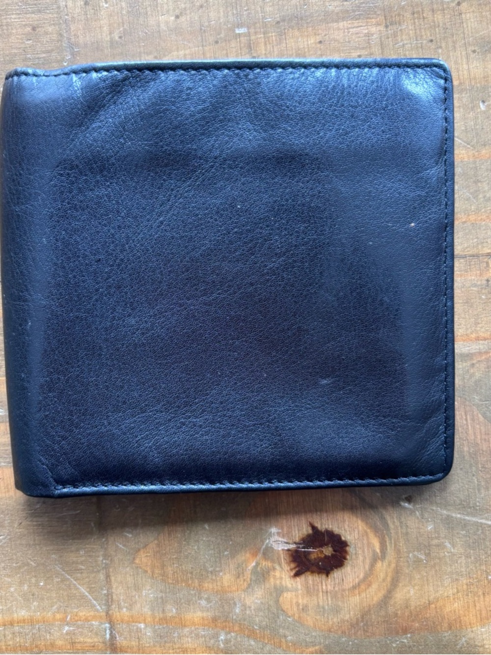 Vintage Leather Bifold Wallet by Rolfs-Black-Credit Card Slots